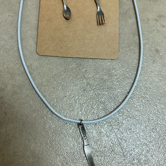 🥄 🍴 Spoon, fork, knife jewelry set handmade - Picture 4 of 4